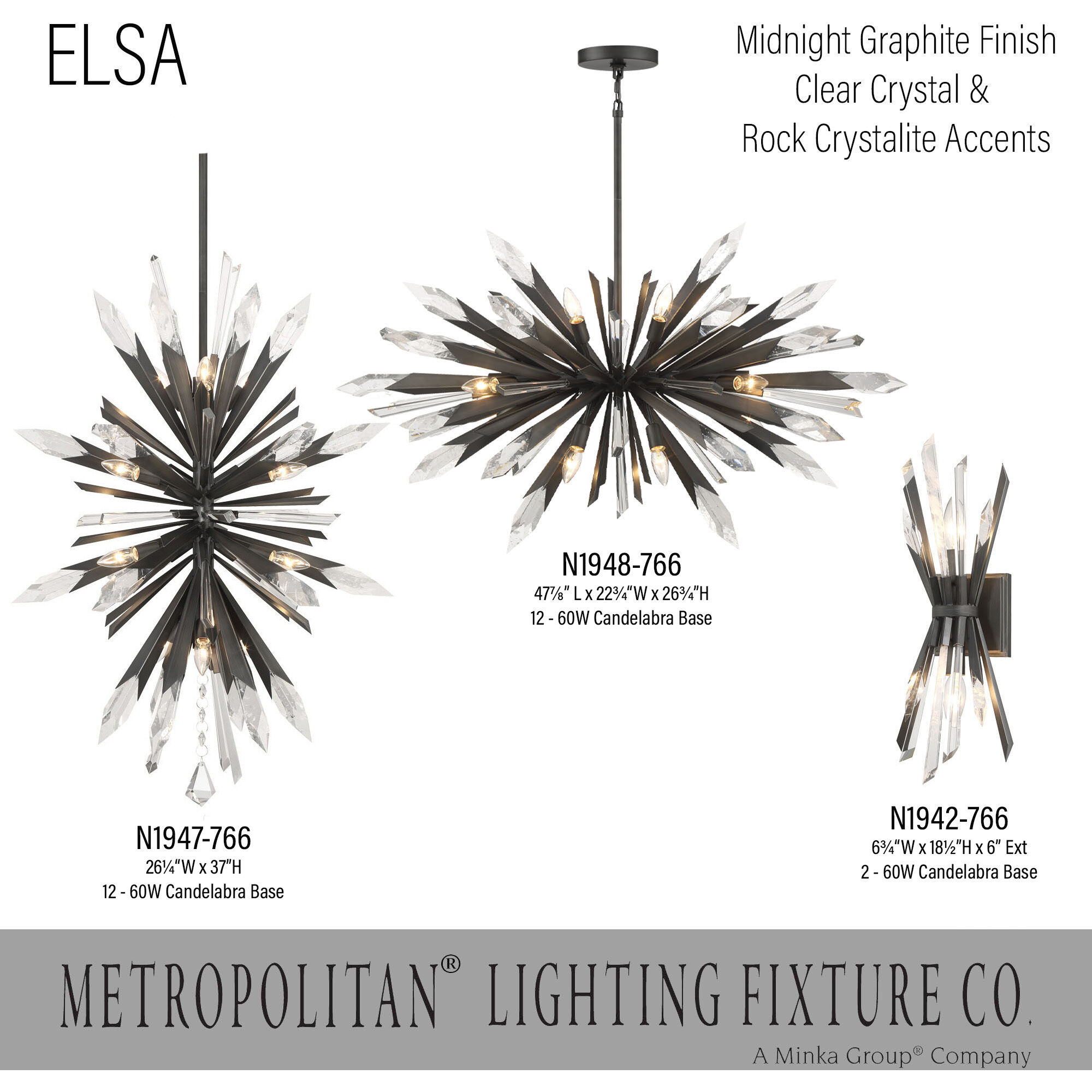 Elsa 2 Light 6.63 inch Midnight Graphite Wall Sconce Wall Light